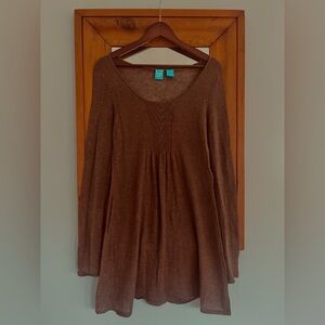 Y2K Vintage Barneys New York Co-Op Chocolate Knit Mohair Sweater Tunic
